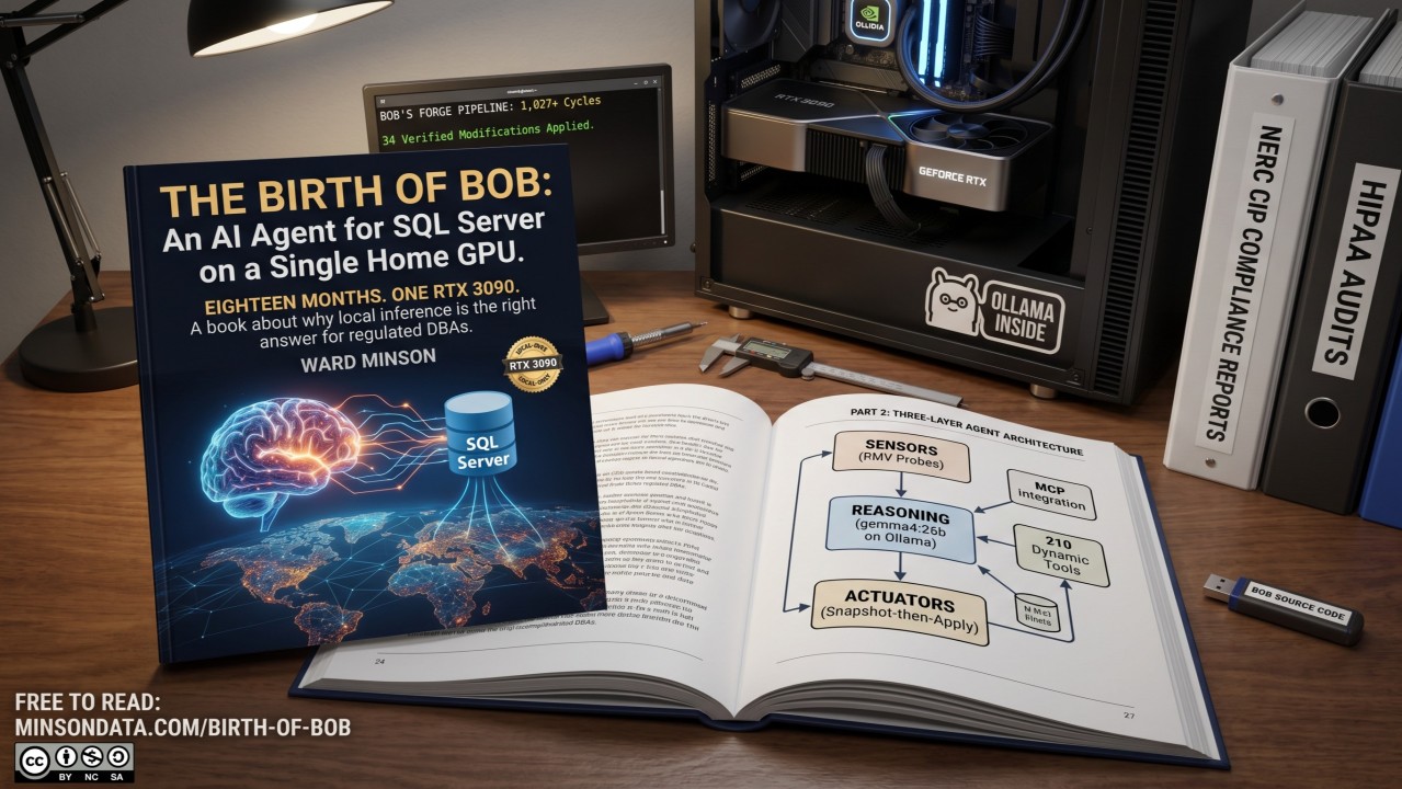 The Birth of Bob: An AI Agent for SQL Server That Runs on a Single Home GPU. The book is up.